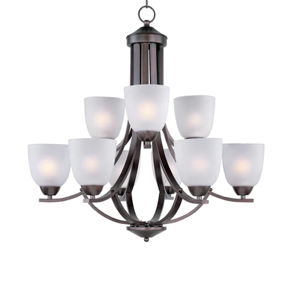 Axis 9-Light 28 in Multi-Tier Chandelier Ceiling Light, Oil Rubbed Bronze