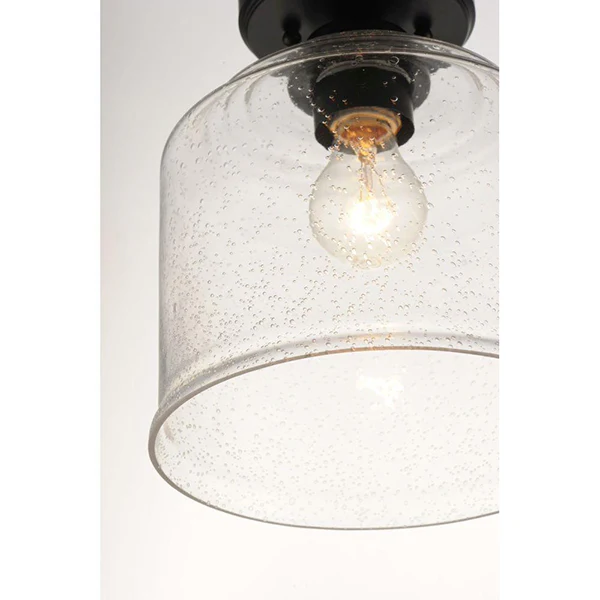 Acadia 1-Light Semi-Flush Mount Ceiling Light, Matte Black - Image 2