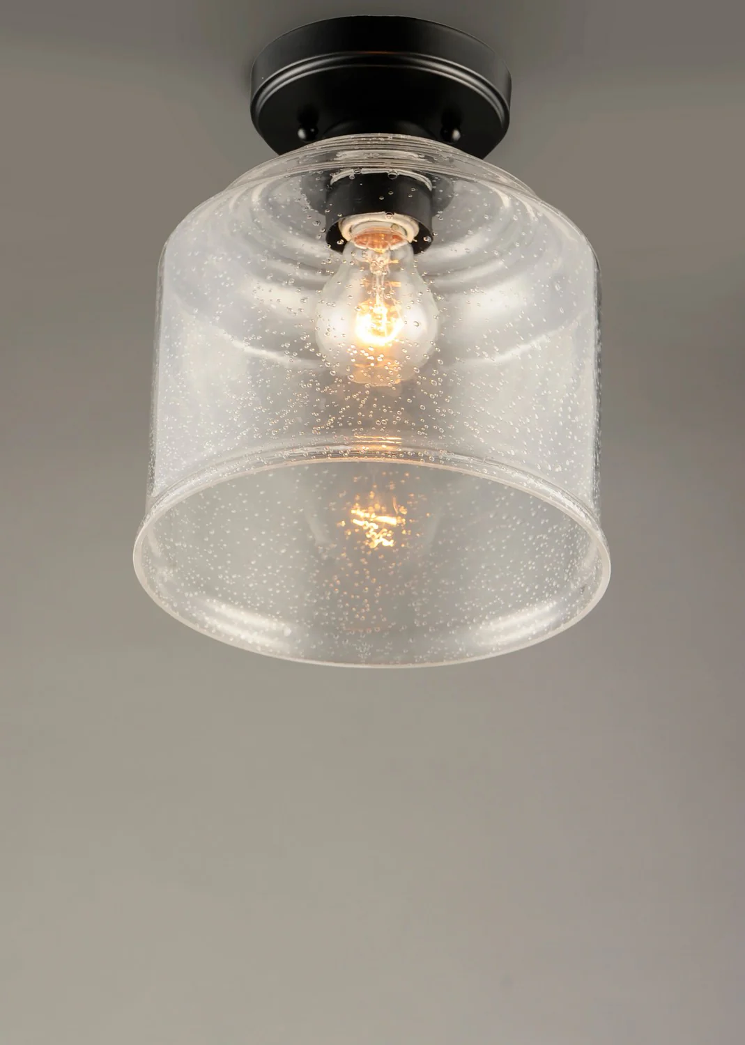 Acadia 1-Light Semi-Flush Mount Ceiling Light, Matte Black - Image 4