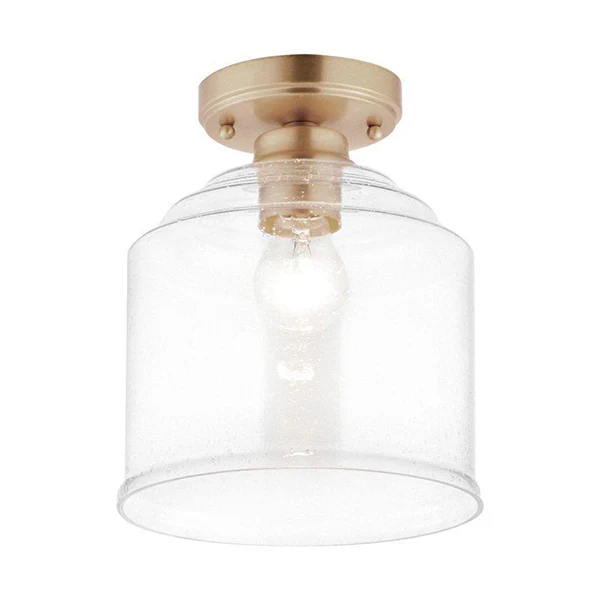 Acadia 1-Light Semi-Flush Mount Ceiling Light, Oil Rubbed Bronze