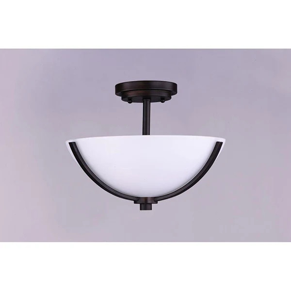Deven 3-Light Semi-Flush Mount Ceiling Light, Oil Rubbed Bronze - Image 2