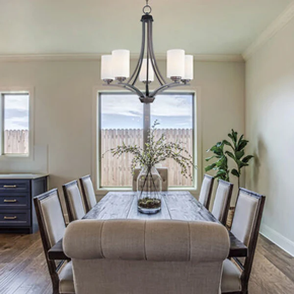 Deven 5-Light 24 in Single Tier Chandelier Ceiling Light, Oil Rubbed Bronze - Image 2