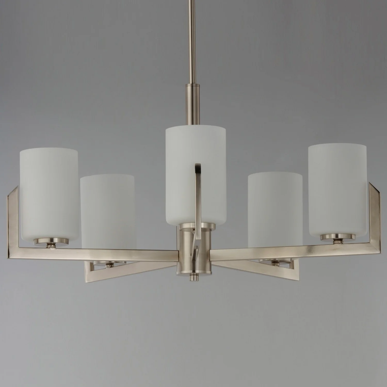 Dart 5-Light 26 in Chandelier Ceiling Light, Satin Nickel - Image 2