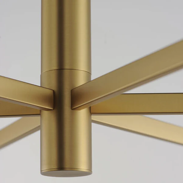 Emana 6-Light Chandelier, Natural Aged Brass - Image 2
