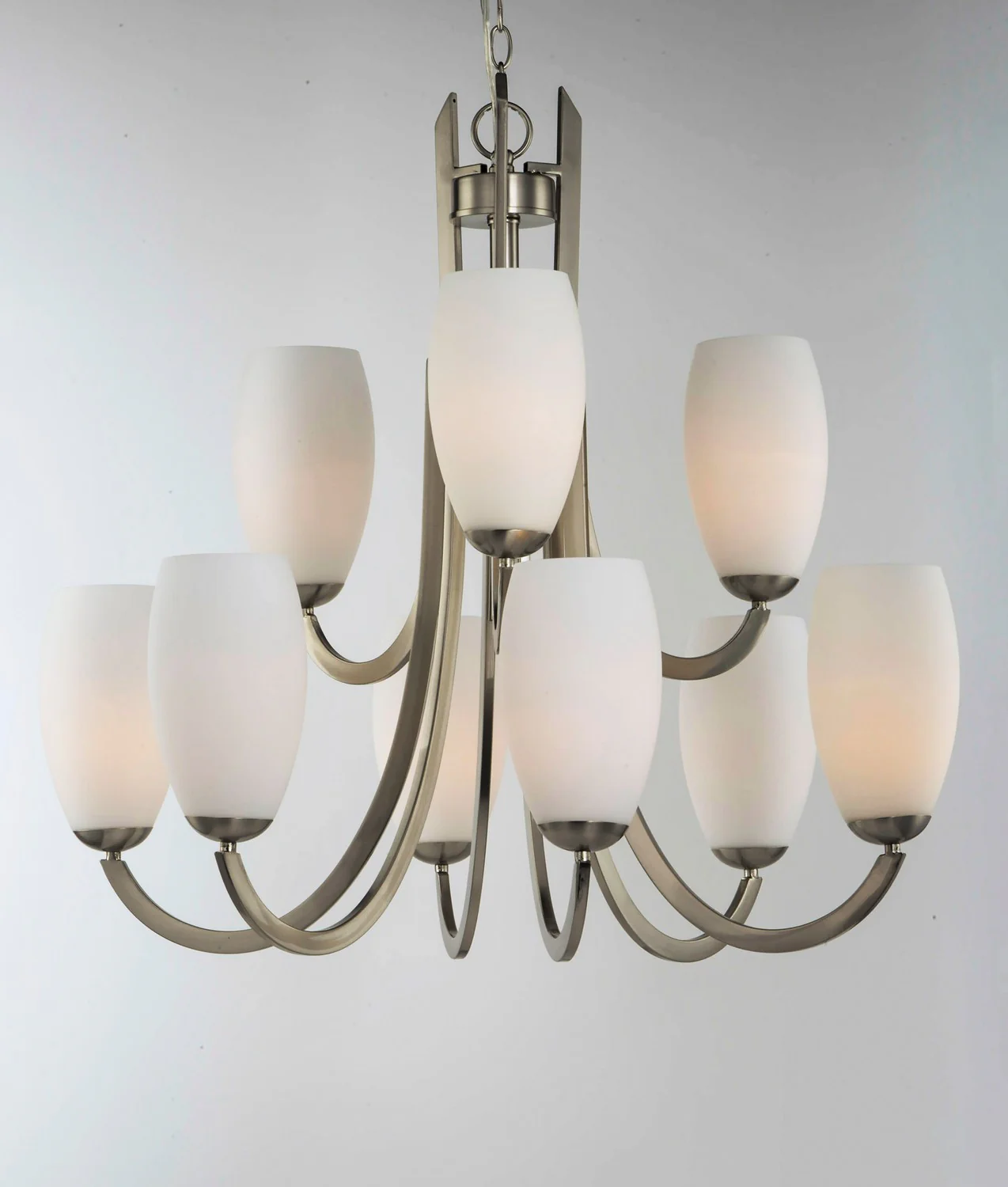 Taylor 9-Light 31.5 in Chandelier Ceiling Light, Satin Nickel - Image 2