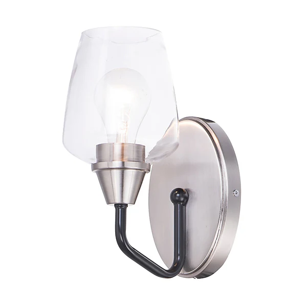 Goblet Light Multiple Finishes Transitional Wall Sconce, Satin Nickel