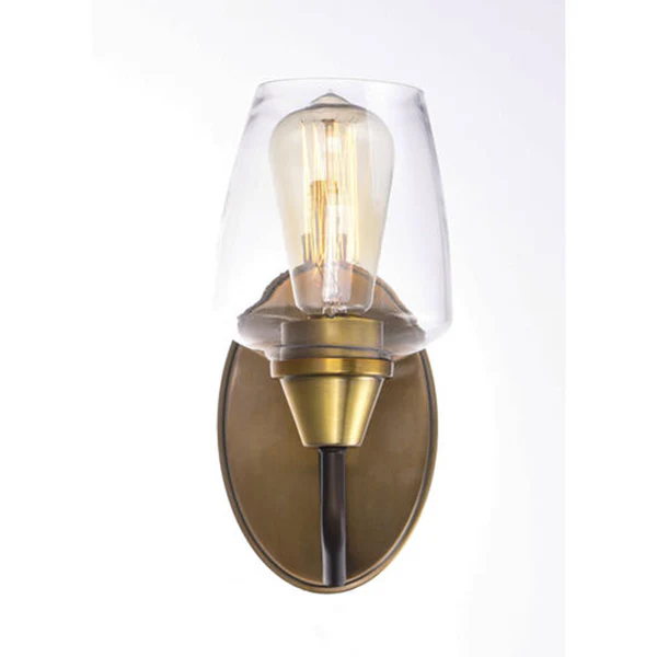 Goblet 1-Light 5 in Wall Sconce, Bronze/Antique Brass - Image 2