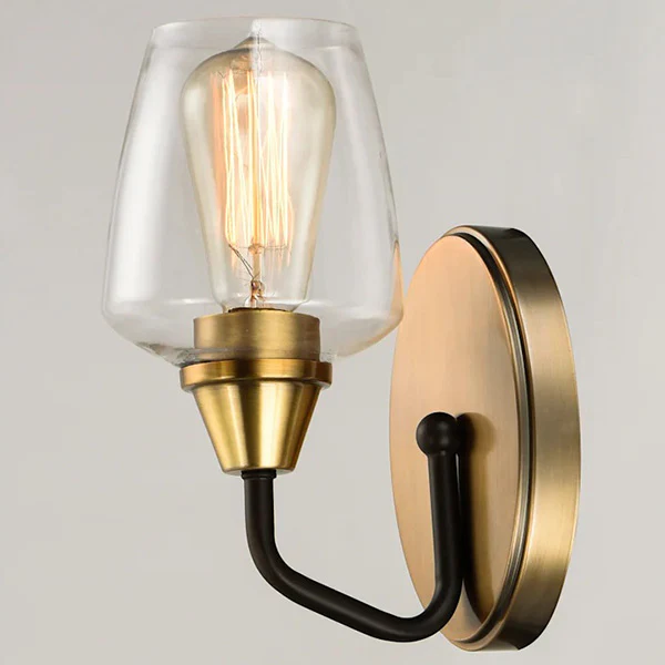 Goblet 1-Light 5 in Wall Sconce, Bronze/Antique Brass - Image 3