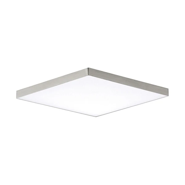 Trim 15 in 25W 1 LED Square Flush Mount, Satin Nickel