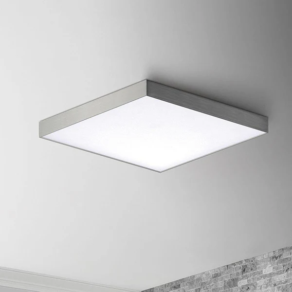 Trim 15 in 25W 1 LED Square Flush Mount, Satin Nickel - Image 2