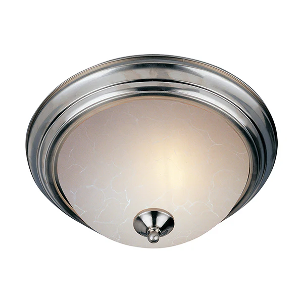 Essentials 2-Light Flush Mount, Satin Nickel