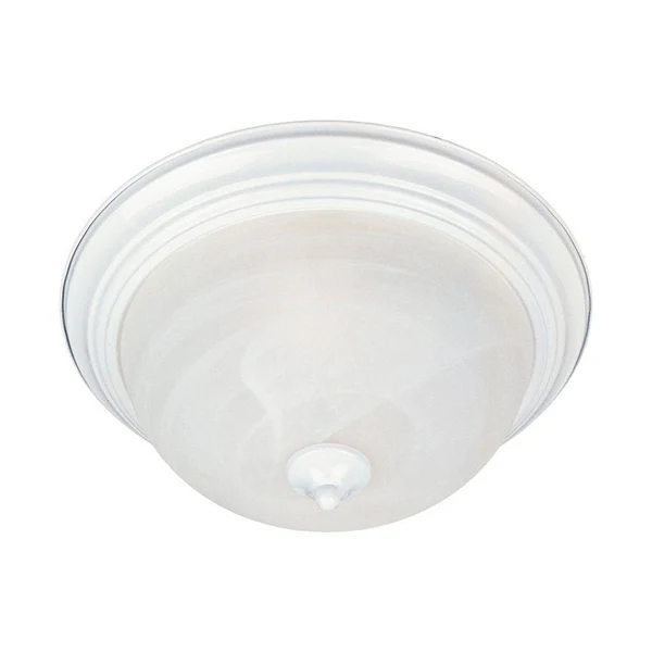 Essentials 2-Light Flush Mount, White