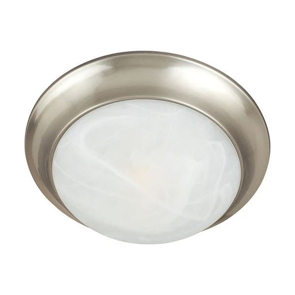 Essentials 2-Light Flush Mount, Satin Nickel