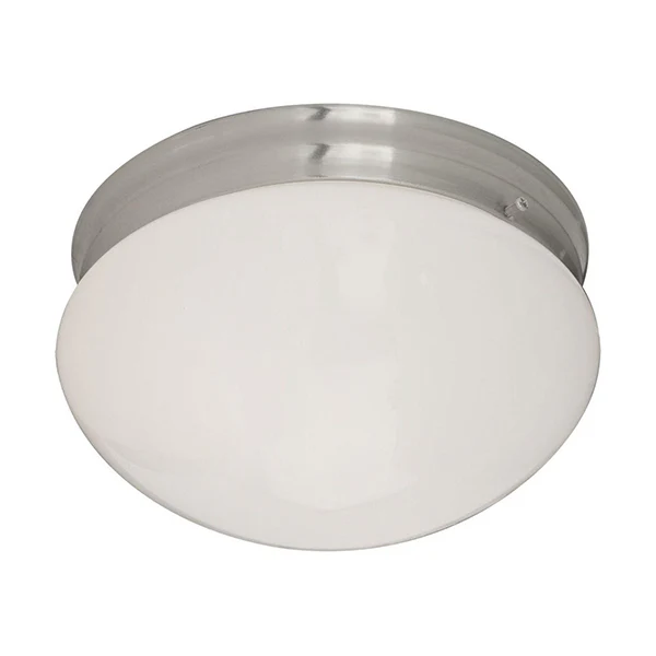 Essentials 2-Light Flush Mount, Satin Nickel