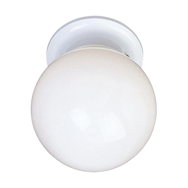 Essentials 1-Light Flush Mount, White