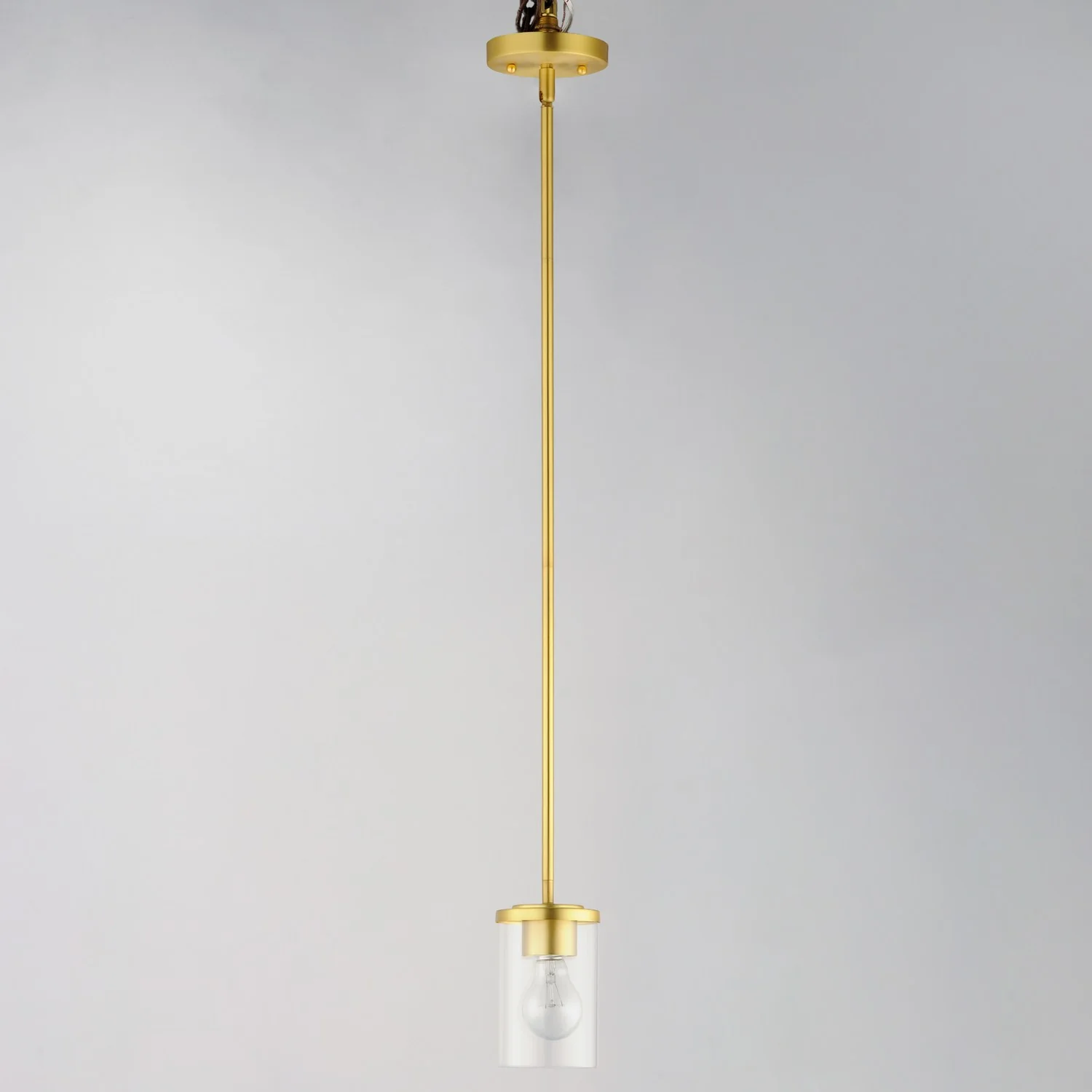 1-Light Mini Pendant, Corona, Clear Seeded Glass, 10-1/2 in Dia, 60W, Bronze