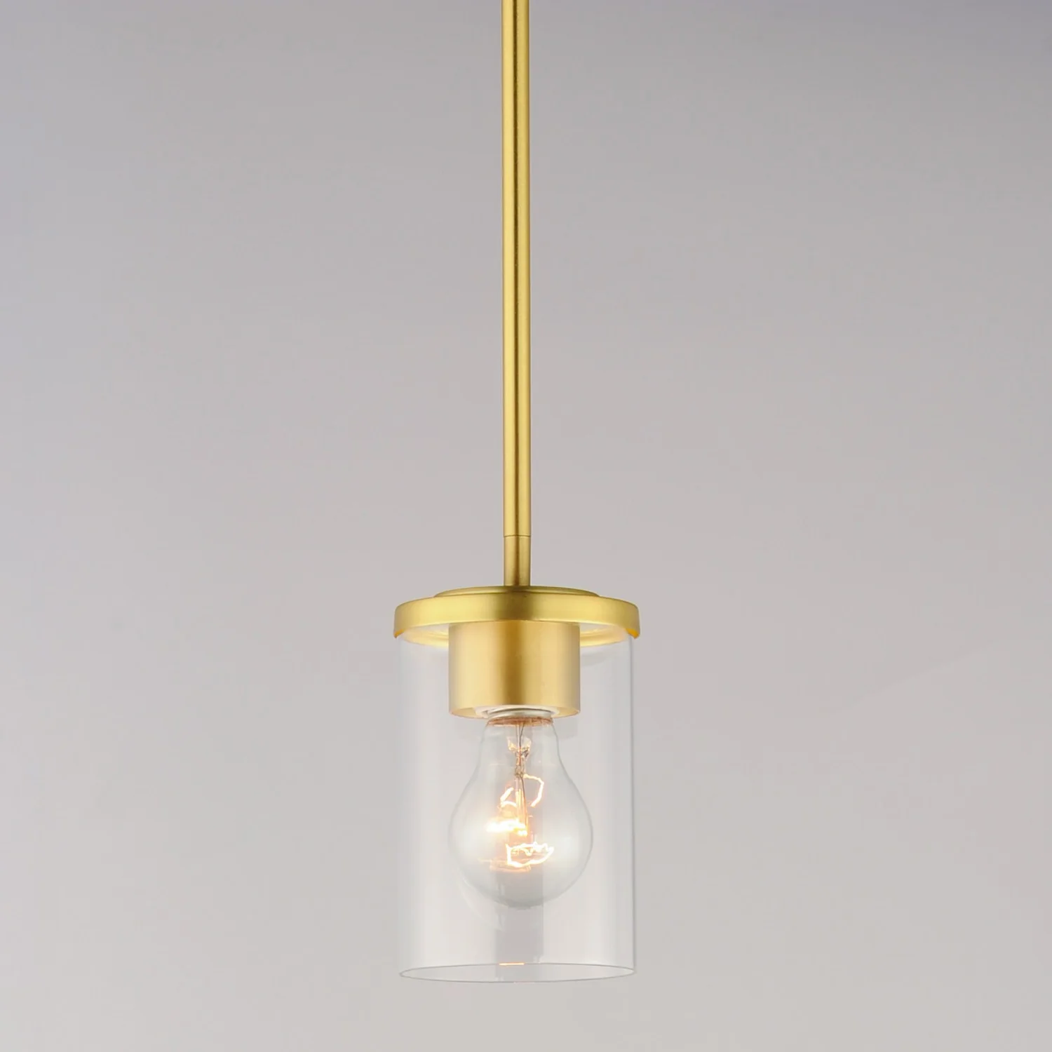 1-Light Mini Pendant, Corona, Clear Seeded Glass, 10-1/2 in Dia, 60W, Bronze - Image 2