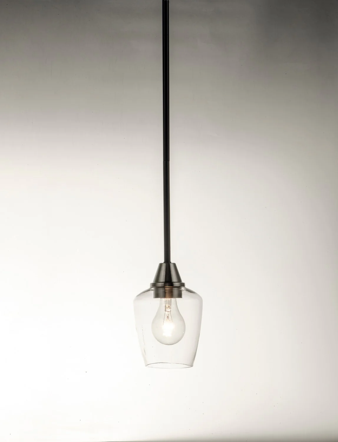 Goblet 1-Light Pendant, Black/Satin Nickel - Image 2
