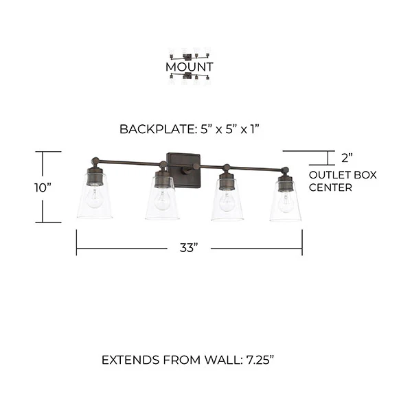 Amberle 3-Light 22 in Bathroom Vanity Light with Frosted Glass Shade, Matte Black - Image 2