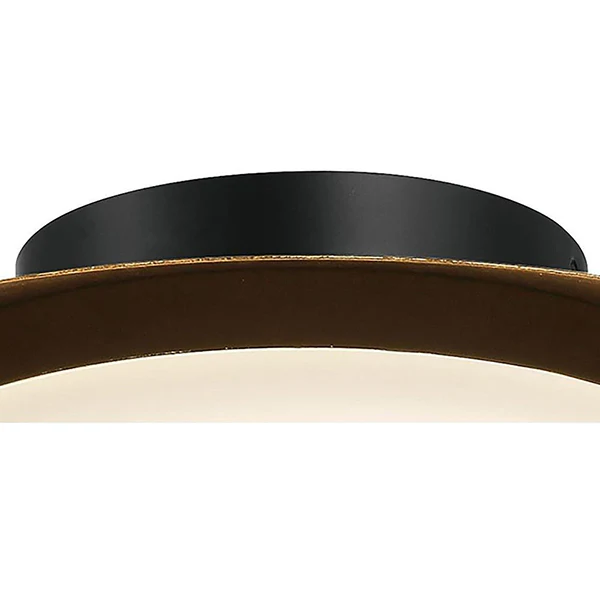 Moj 1-Light 18 in FX Field Flush Mount, Sand Coal/Halcyon Gold - Image 2