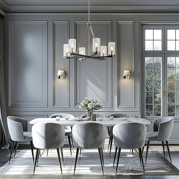 Cole'S Crossing 6-Light Chandelier, Coal/Brushed Nickel - Image 3