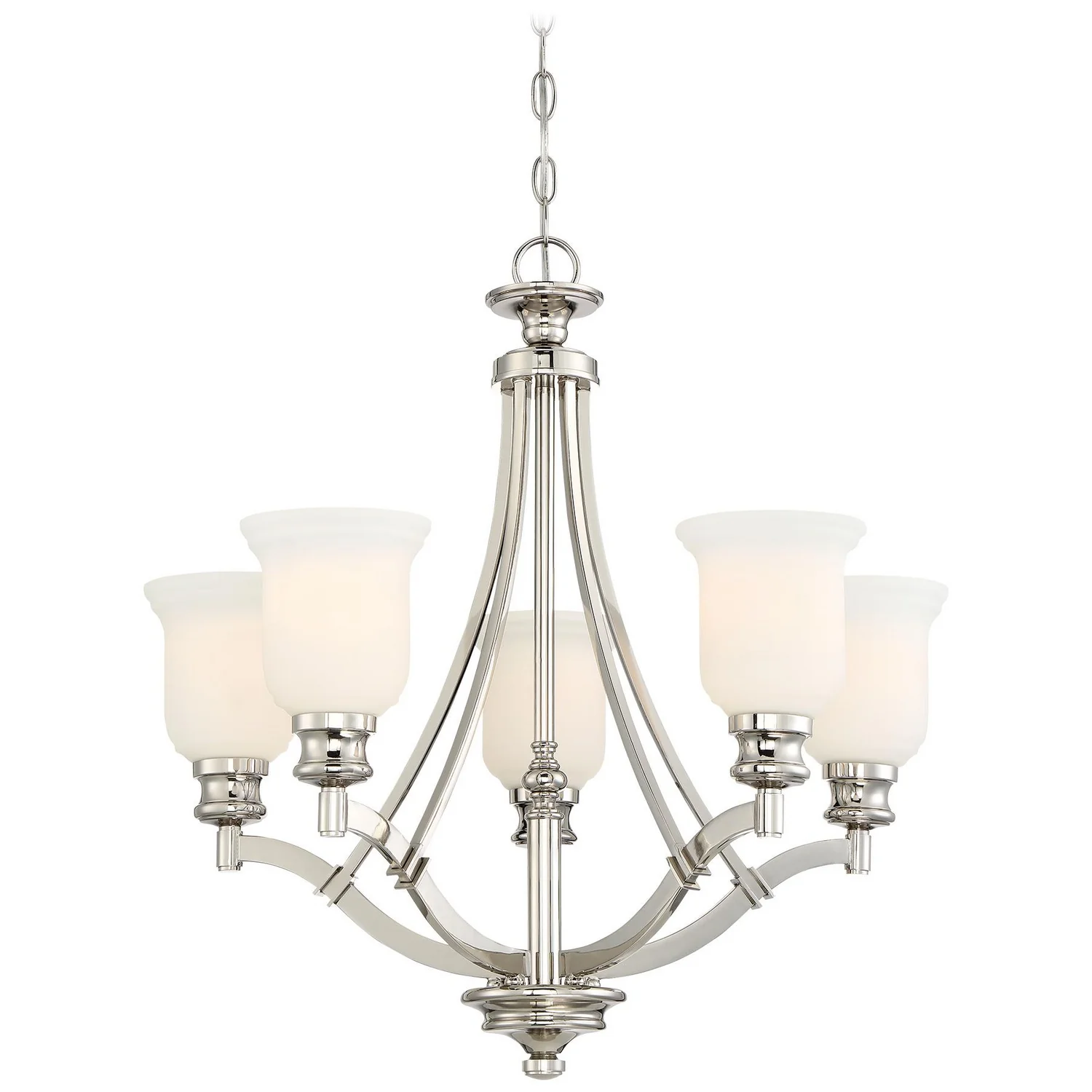 Audrey’S Point 5-Light One-Tier Chandelier, Polished Nickel - Image 2