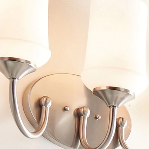 Monico 3-Light 26 in Bathroom Vanity Light with Clear Seedy Glass Shade, Bronze - Image 2