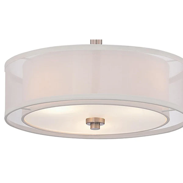 Parsons Studio 3-Light Semi-Flush Mount Ceiling Light, Brushed Nickel - Image 2