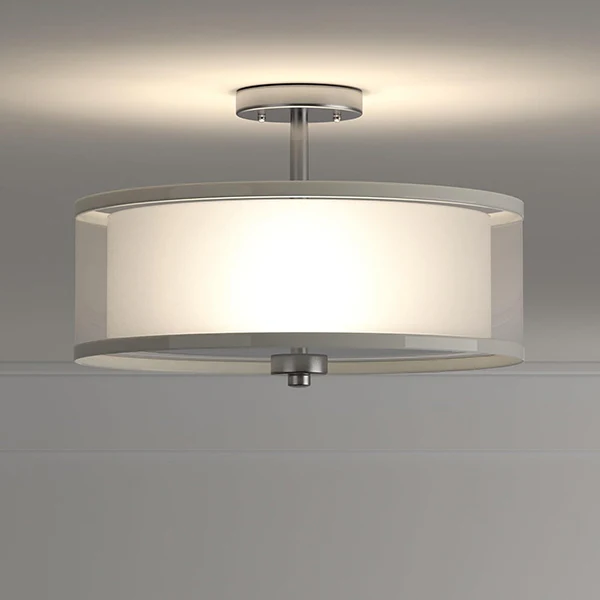 Parsons Studio 3-Light Semi-Flush Mount Ceiling Light, Brushed Nickel - Image 3
