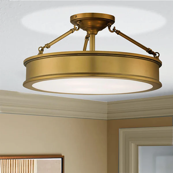 Harbour Point Semi-Flush Mount Ceiling Light, Bronze - Image 3