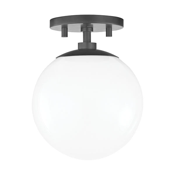 Stella 1-Light Semi-Flush Mount Ceiling Light, Old Bronze