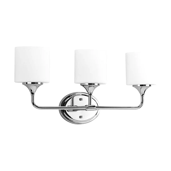 Lynzie 3-Light 7 in Bathroom Vanity Light, Polished Chrome