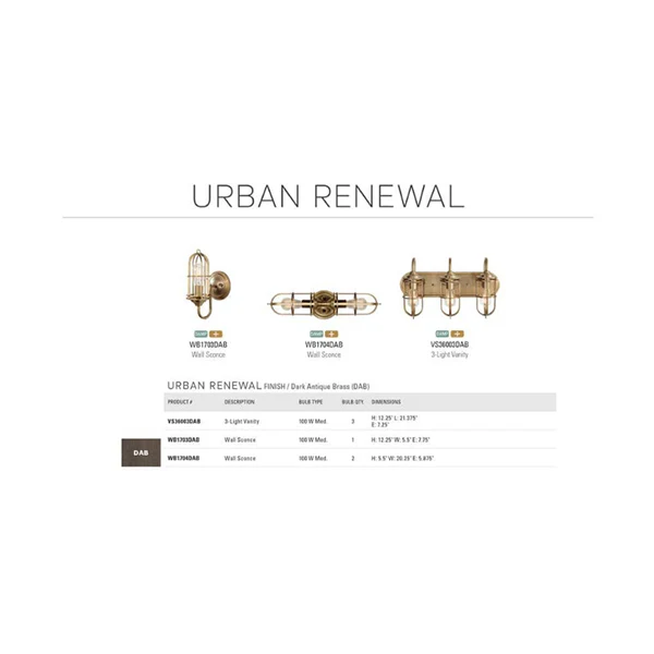 Farmhouse 2-Light 13-7/8 in Bathroom Vanity Light, Brushed Nickel - Image 2