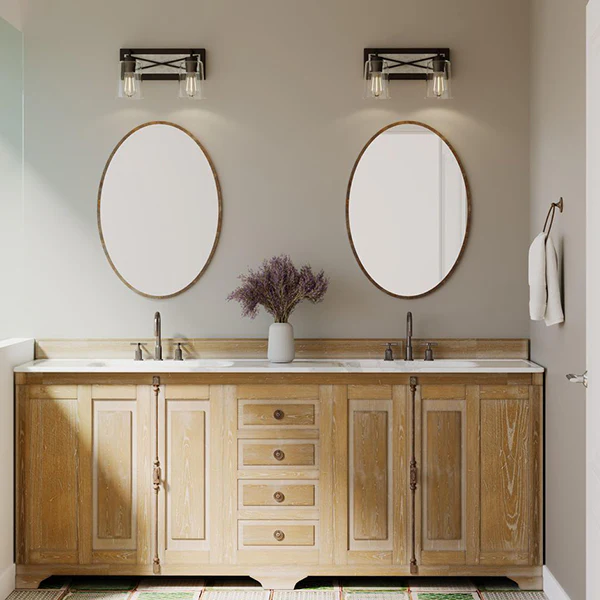 Briarwood 2-Light Clear Glass Bath Vanity Light, Graphite - Image 3