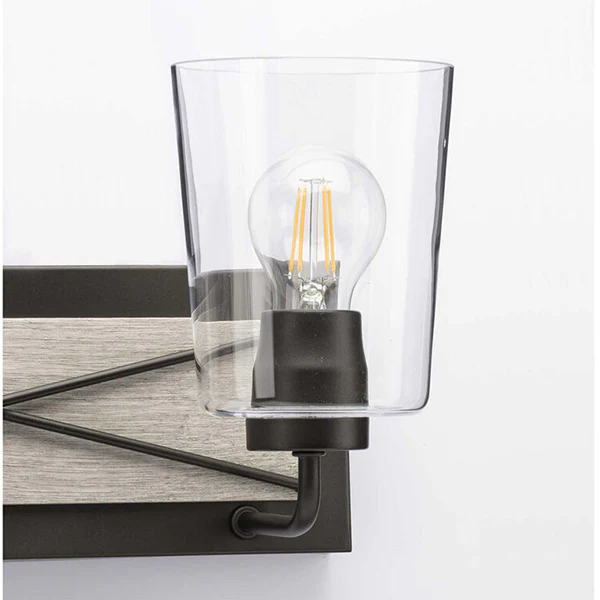 Briarwood 4-Light Clear Glass Bath Vanity Light, Graphite - Image 2
