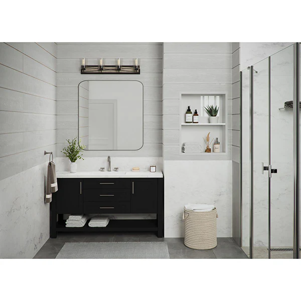 Briarwood 4-Light Clear Glass Bath Vanity Light, Graphite - Image 3