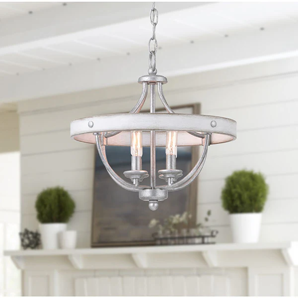Gulliver 4-Light 14-1/4 in Semi-Flush Convertible, Galvanized - Image 2