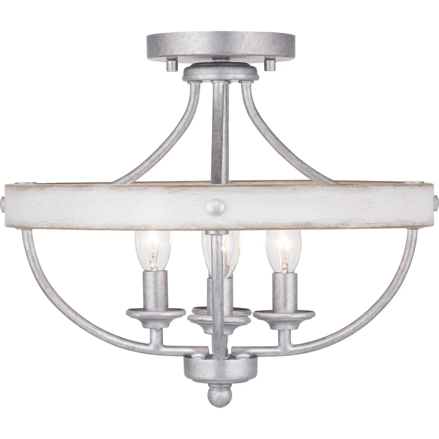 Gulliver 4-Light 14-1/4 in Semi-Flush Convertible, Galvanized - Image 5