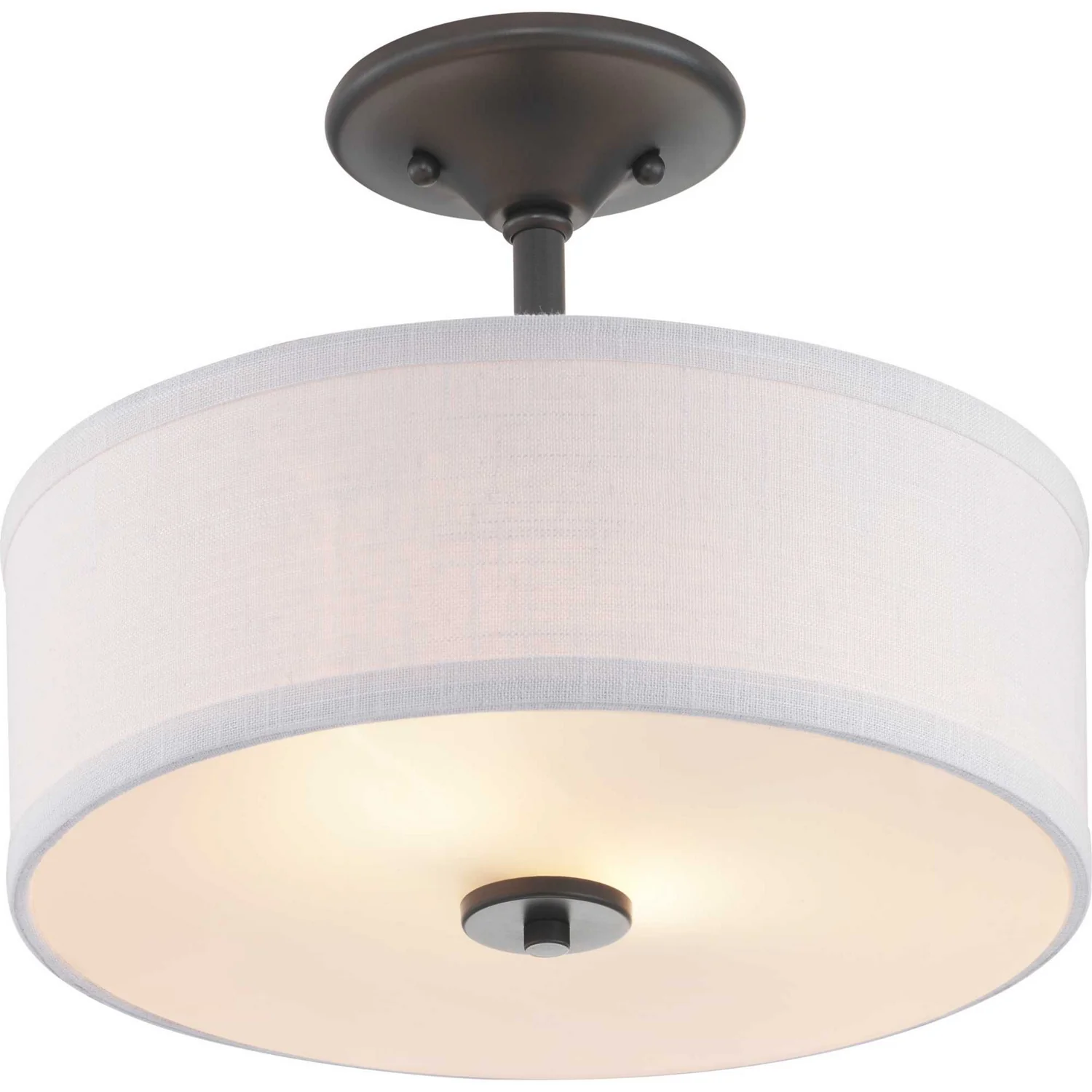 Inspire 2-Light 13 in Semi-Flush Mount Ceiling Light, Graphite - Image 3