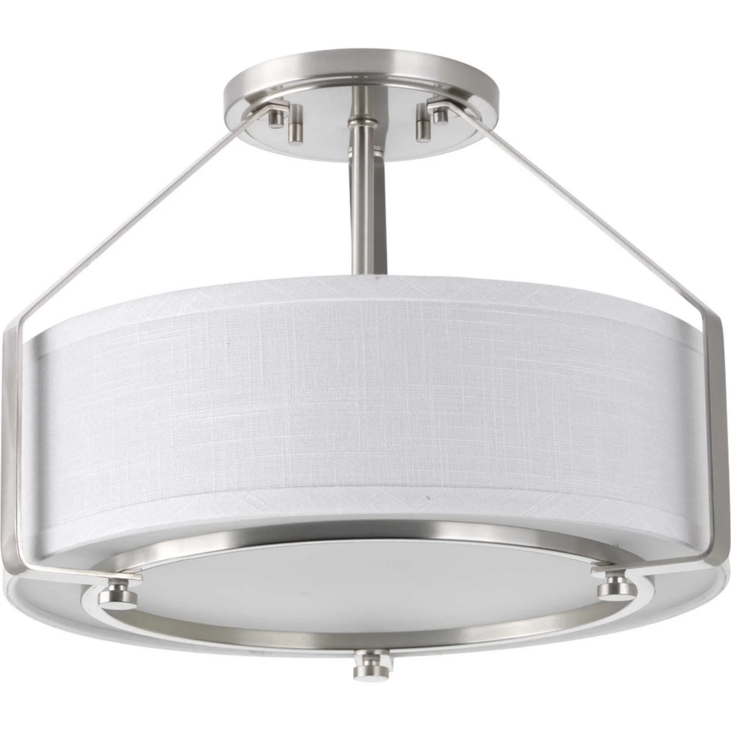 Ratio 3-Light 16 in Semi-Flush Mount Ceiling Light, Brushed Nickel - Image 3