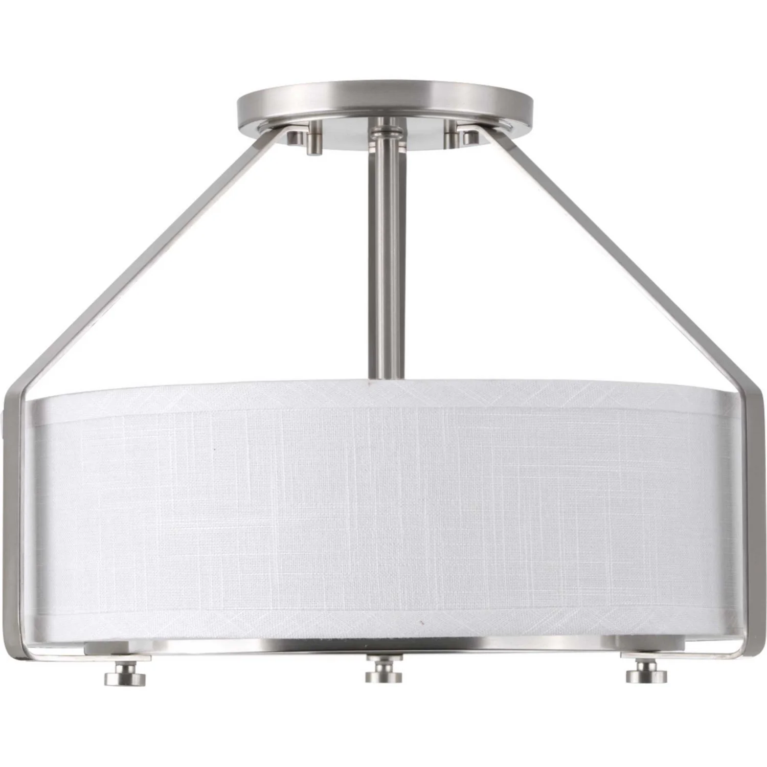 Ratio 3-Light 16 in Semi-Flush Mount Ceiling Light, Brushed Nickel - Image 4