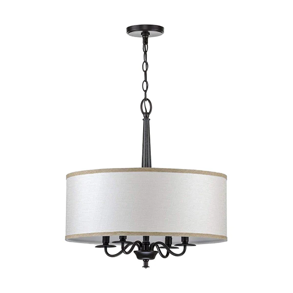 Durrell 4-Light 21 in Muted Glow Chandelier Ceiling Light, Brushed Nickel