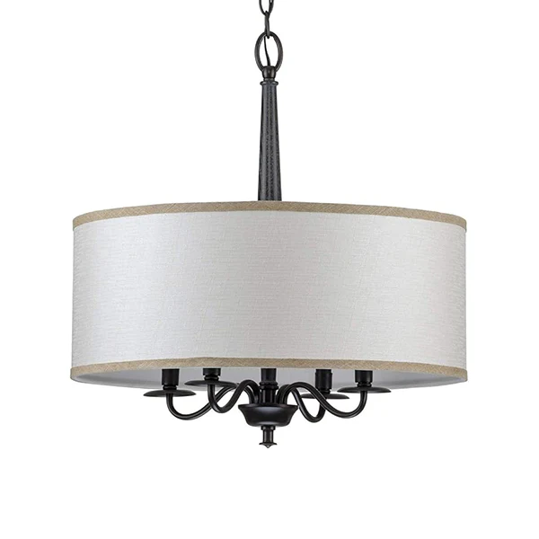 Durrell 4-Light 21 in Muted Glow Chandelier Ceiling Light, Brushed Nickel - Image 2