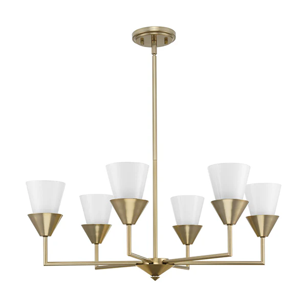 Pinellas 6-Light Chandelier, Soft Gold