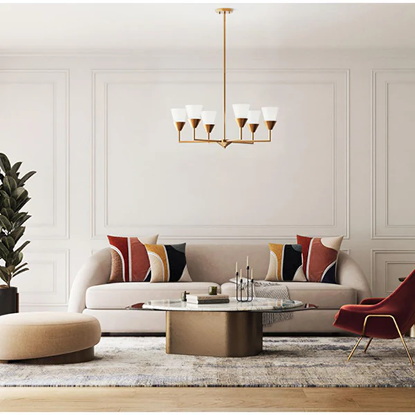 Pinellas 6-Light Chandelier, Soft Gold - Image 3