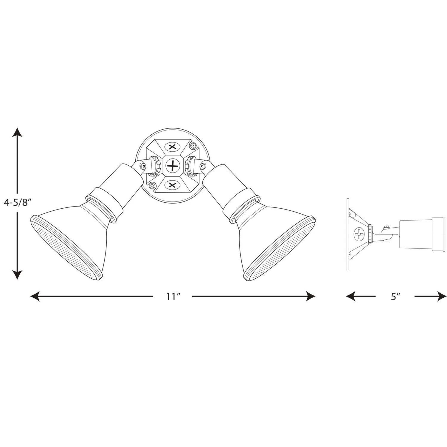 2-Light Flood Light, White, 6 in Dia - Image 3