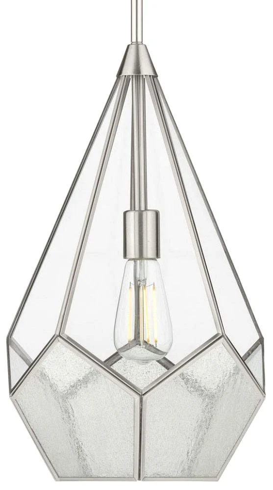 Cinq 1-Light Pendant, Brushed Nickel
