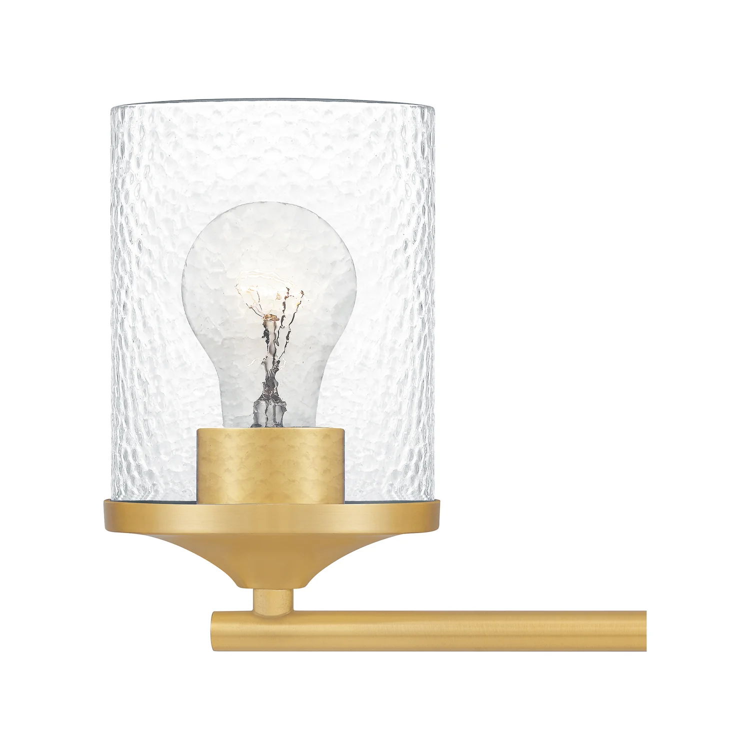 Abner 3-Light Bathroom Vanity Light with Clear Glass Shade, Antique Brass - Image 4