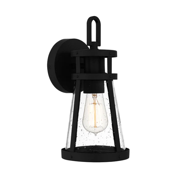 Barber 1-Light Wall Lantern, Matte Black