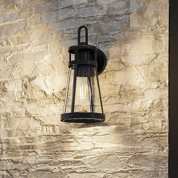 Barber 1-Light Wall Lantern, Matte Black - Image 3